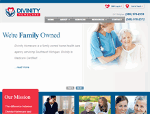 Tablet Screenshot of divinityhomecare.com